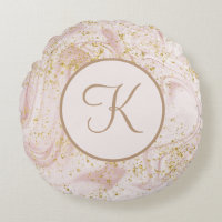 Marbre rose et blanc tourbillonnant paillettes dor