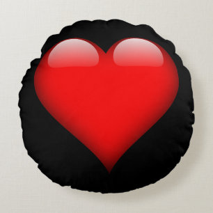 Coussins Ronds Mariage Amour Tendance Cœur Rouge