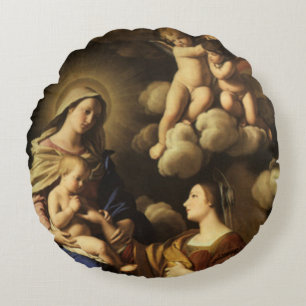 Coussins Ronds Mariage mystique de Sainte Catherine - Sassoferrat