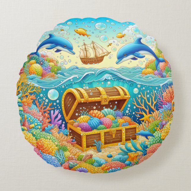 Coussins Ronds Marine (Devant)