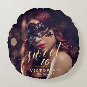 Coussins Ronds Masquerade Photo Sweet 16