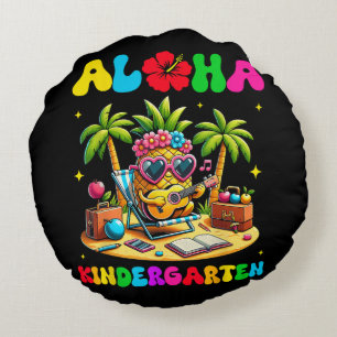 Coussins Ronds Maternelle Aloha Ananas Hawaï Rentree Scolaire