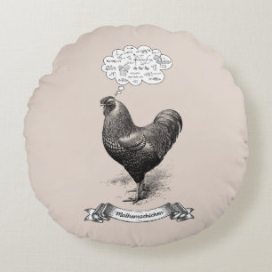 Coussins Ronds Mathemachicken Funny Math Poulet de poulet Plaisan
