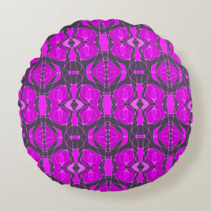 Coussins Ronds Mazipoodles Neuro Art - Dusty Magenta Eggplant