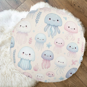 Coussins Ronds Méduse pour le charme côtier