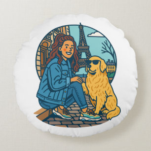 Coussins Ronds Meilleure maman de chien à Paris