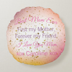 Coussins Ronds Meilleure Maman Jour Unique Moderne Cute Mothers D