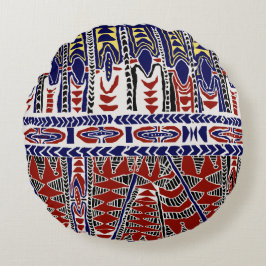 Coussins Ronds Mer du Sud Samoa Batik