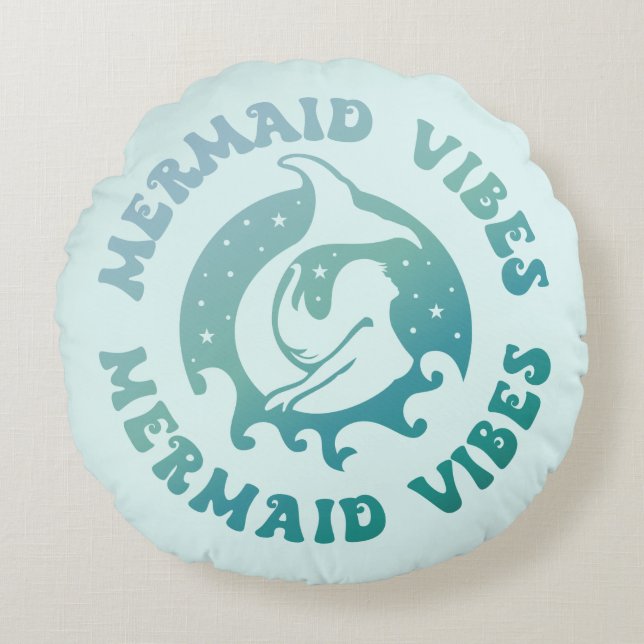 Coussins Ronds Mermaid Summer Love Vacation Cruise (Devant)