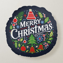 Coussins Ronds Merry Christmas 3