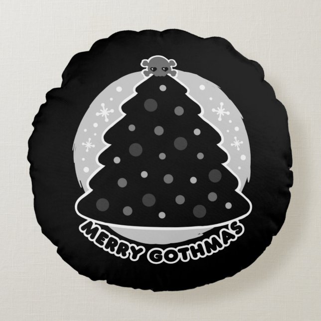 Coussins Ronds Merry Gothmas (Devant)