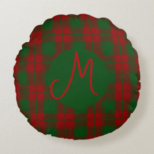 Coussins Ronds Middleton Tartan Monogrammé
