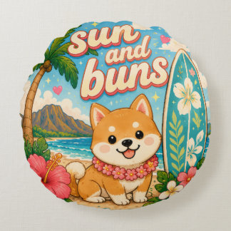 Coussins Ronds Mignon oreiller rond kawaii Hawaï