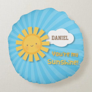 Coussins Ronds Mignon Vous êtes mon Soleil Décoration de chambre