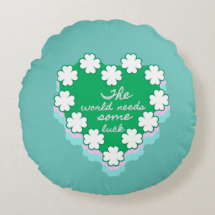 Coussins Ronds Mikitiez irish trèfle vert st.patrick chance jour
