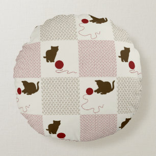 Coussins Ronds Milieux de chatons