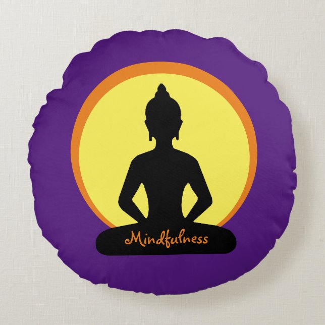 Coussins Ronds Mindfulness & Méditation (Décor Buddha Studio) (Devant)