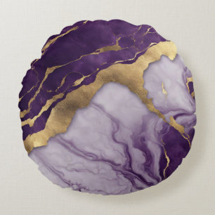 Coussins Ronds Mini Chic Nursery Baby Girl Purple Marble