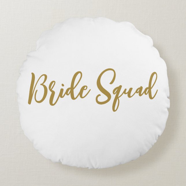 Coussins Ronds minimale add your name text bridesmaid gijd (Devant)