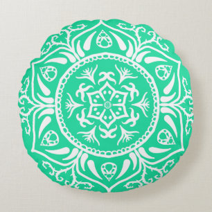 Coussins Ronds Minty Mandala