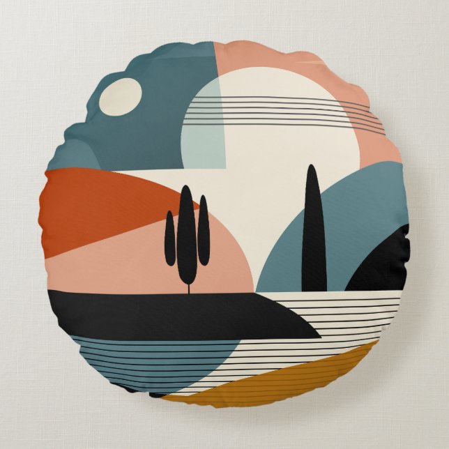 Coussins Ronds Mirage du désert (Devant)