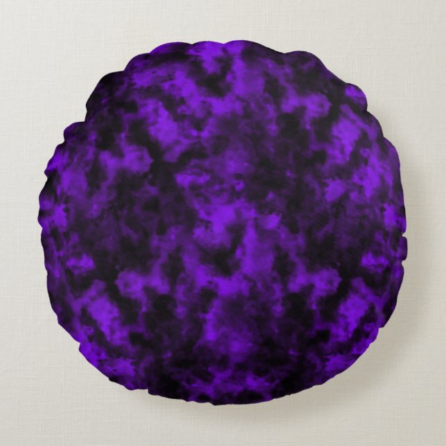 Coussins Ronds Mist of True Instincts violet noir smokey (Devant)
