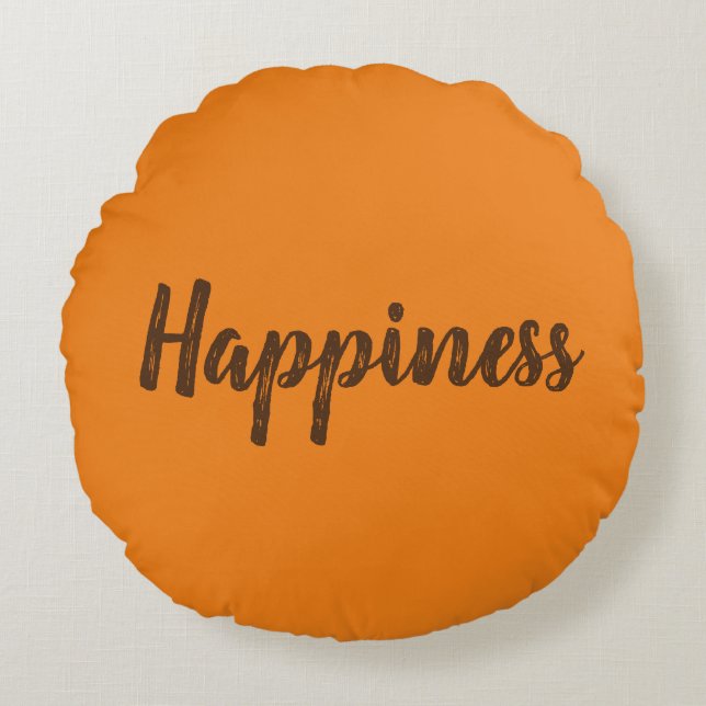 Coussins Ronds Modèle de nom de couleur solide (Devant)