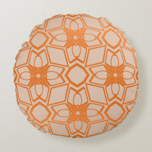 Coussins Ronds Modèle décoratif vintage motif géométrique transpa