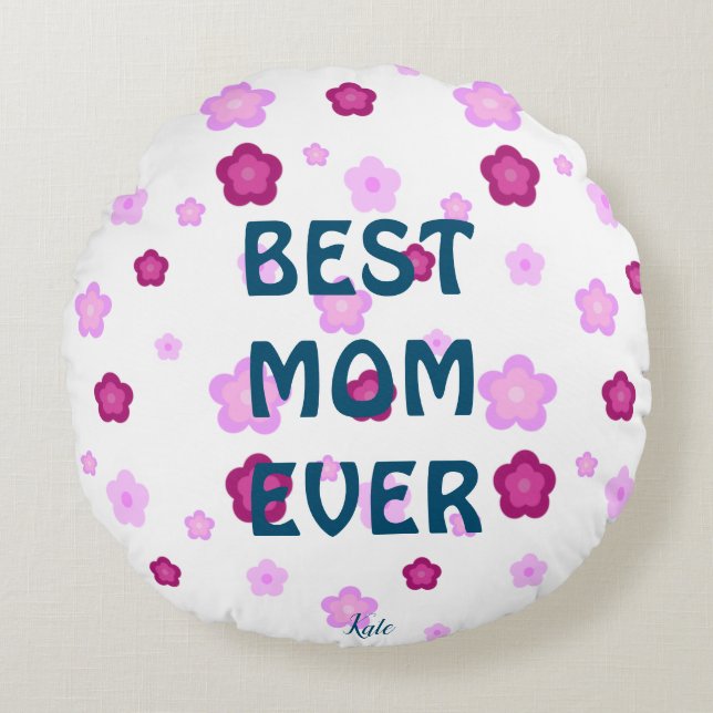 Coussins Ronds Modern cute flower pattern Mother's Day Gift (Devant)