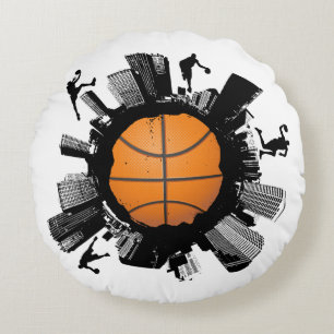 Coussins Ronds Monde frais de basket-ball