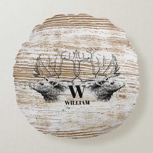 Coussins Ronds Monograme de Woodland (Devant)