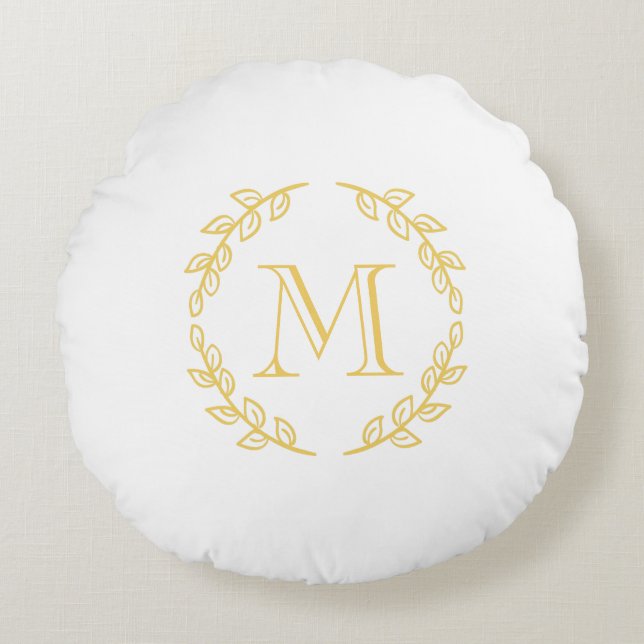 Coussins Ronds Monogramme vintage (Devant)