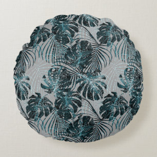 Coussins Ronds Monstera Palm Leo Imprimé Animal Glam 2