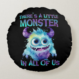 Coussins Ronds Monstre violet d'Halloween