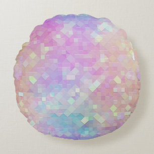 Coussins Ronds mosaïque de scintillement holographique :