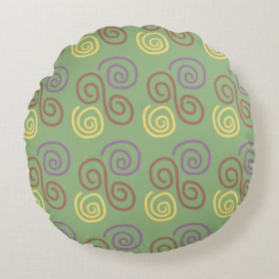 Coussins Ronds Mosaïque de tourbillon doux