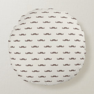 Coussins Ronds Motif 3 de hippie de moustache