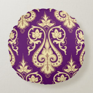 Coussins Ronds Motif 4 de damassé