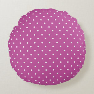 Coussins Ronds Motif à pois magenta sans couture sur fond