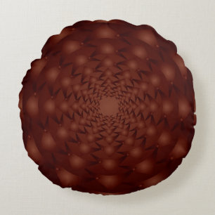 Coussins Ronds Motif abstrait de Bourgogne. Les ornements traditi