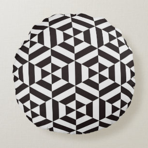 Coussins Ronds motif Abstrait de pat transparent hexagone géométr