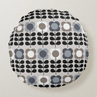 Coussins Ronds motif Abstrait fleuri sans couture. Style nordique
