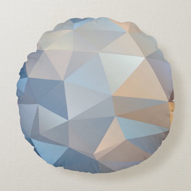 Coussins Ronds Motif abstrait frais de triangle (Devant)