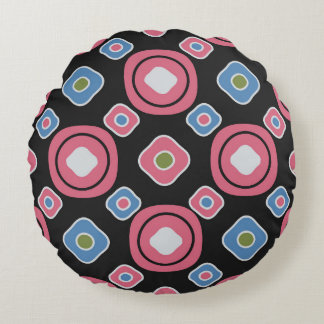 Coussins Ronds Motif abstrait sans couture avec l'image d'oval g