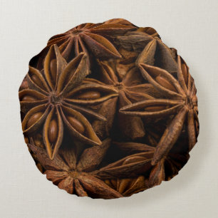 Coussins Ronds Motif Anise Stars