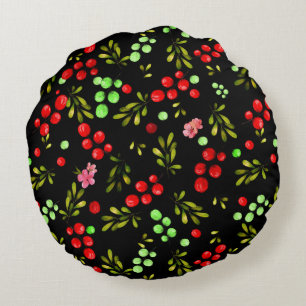 Coussins Ronds Motif Berries