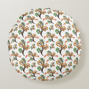 Coussins Ronds Motif botanique sans couture avec fleurs Cute Na