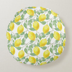 Coussins Ronds Motif citron