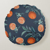 Motif citron et feuille VI
