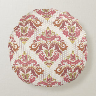 Coussins Ronds Motif classique sans soudure. Damask orient coloré